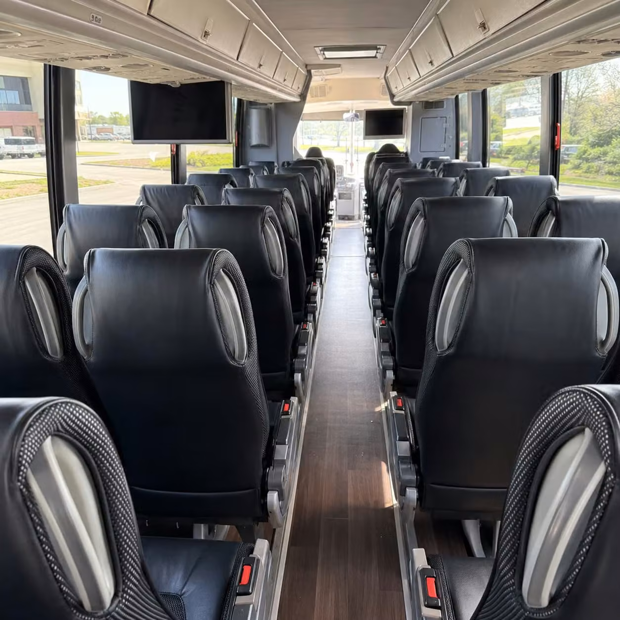 high point charter bus inside