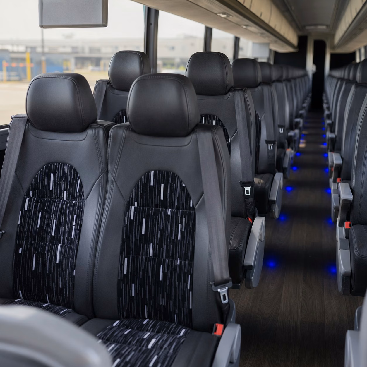 high point charter bus rental inside